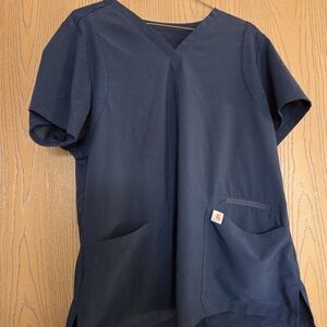 Carhartt G Force Dark Blue V-Neck Scrub Top